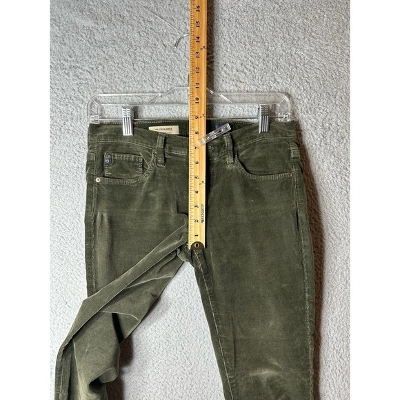Adriano Goldschmied Corduroy Pants Womens 26R Green Stevie Slim Straight Ankle - Picture 7 of 13